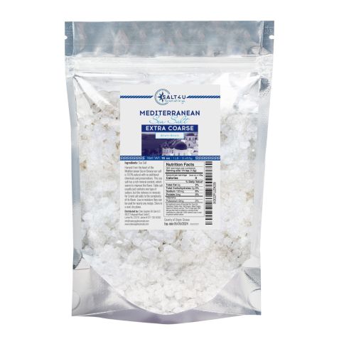 Mediterranean Sea Salt, Extra Coarse Grain 1 lb. by Salt 4U
