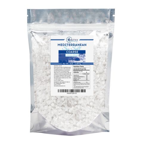 Mediterranean Sea Salt, Coarse Grain 5 lb. by Salt 4U