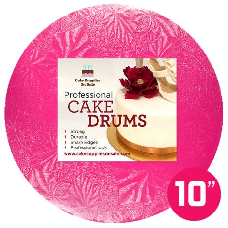10" Pink Round Drum 1/2"