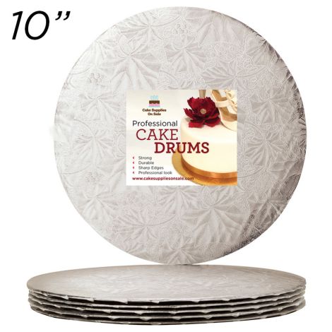 10" Silver Round Thin Drum 1/4", 25 count