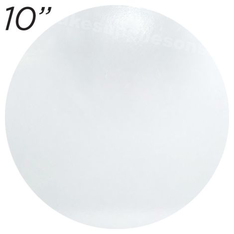 10" White Round Masonite Cake Board - 6 mm thick