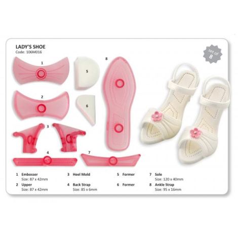 Lady's Shoe- Set of 8