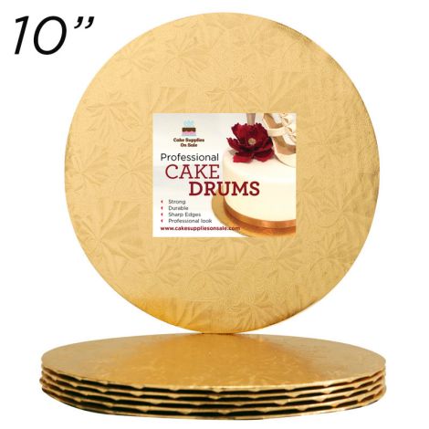 10" Gold Round Thin Drum 1/4", 6 count