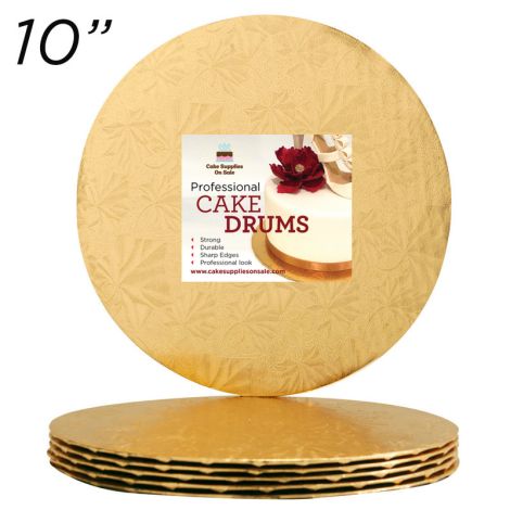 10" Gold Round Thin Drum 1/4", 25 count