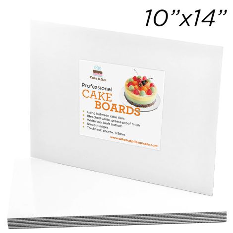 10"x14" Rectangle Coated Cakeboard, 25 ct