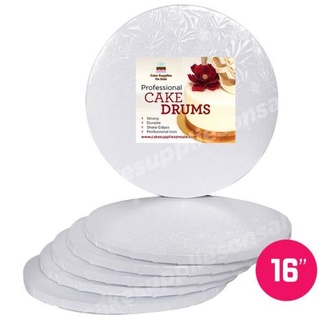 16" White Round Drum 1/2", 6 count