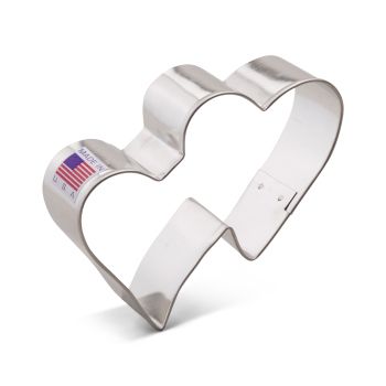 Cookie Cutter Double Heart 3.75"