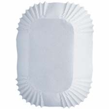 White Petite Loaf Baking Cups, Count of 50