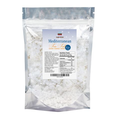 Mediterranean Sea Salt, Extra Coarse Grain 1 lb.