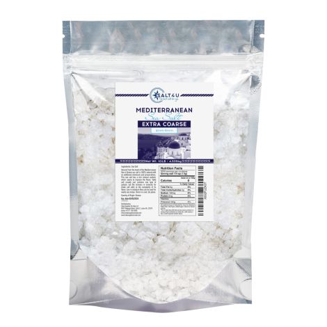 Mediterranean Sea Salt, Extra Coarse Grain 10 lb., by Salt 4U