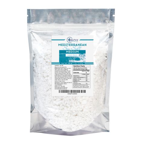 Mediterranean Sea Salt, Medium Grain 1 lb. by Salt 4U