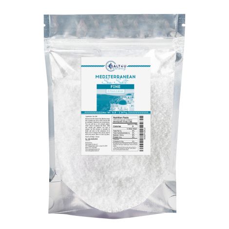 Mediterranean Sea Salt, Fine Grain 5 lb., by Salt 4U