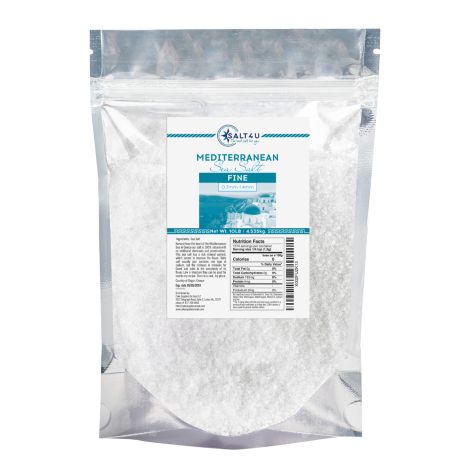 Mediterranean Sea Salt, Fine Grain 10 lb., by Salt 4U