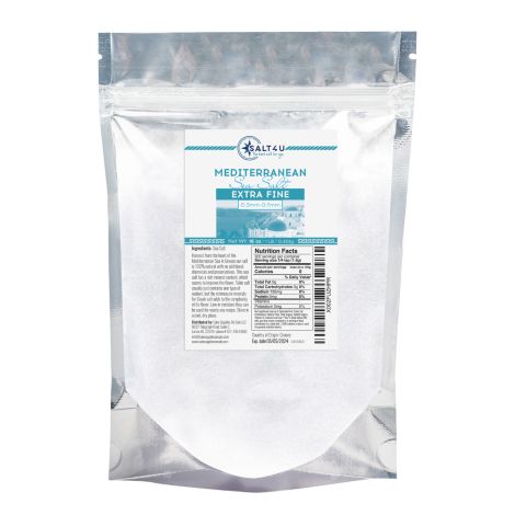 Mediterranean Sea Salt, Extra Fine Grain 1 lb. by Salt 4U