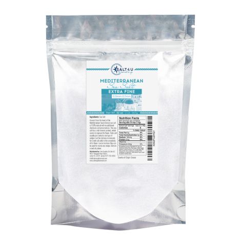 Mediterranean Sea Salt, Extra Fine Grain 2 lb. by Salt 4U