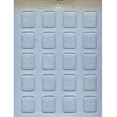 1-1/4" Initial B Mint Choc Mold