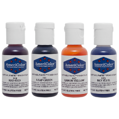 Americolor .75 oz Soft Gel Paste 4 Color Beginner Kit