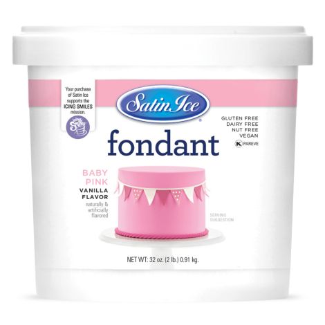 Satin Ice Fondant Baby Pink 2#