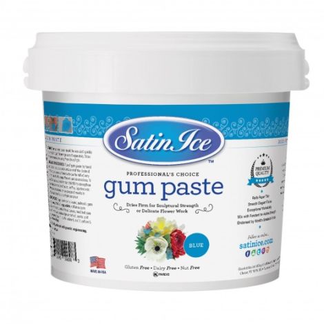 Satin Ice Gum Paste Blue 2 lb.