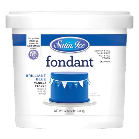 Satin Ice Fondant Brilliant Blue 2#