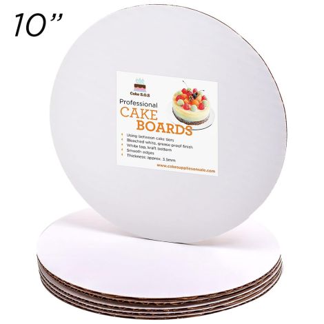 10" Round Coated Cakeboard, 25 ct