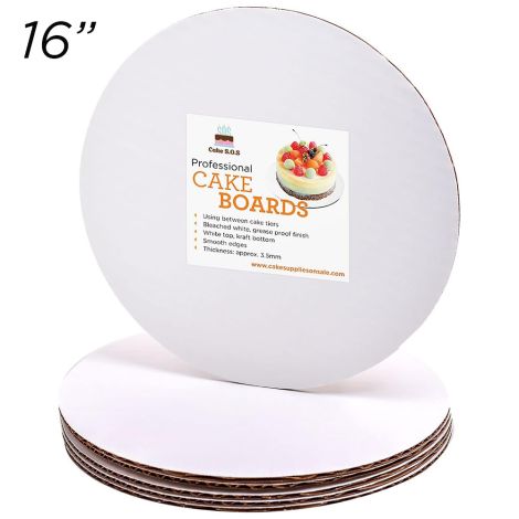16" Round Coated Cakeboard, 25 ct