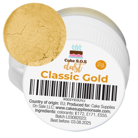 Classic Gold Metallic Luster Dust, 2 grams