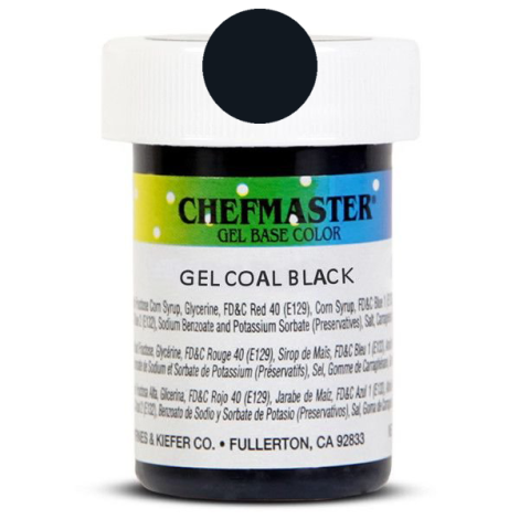 Gel Food Color Coal Black - 1 oz