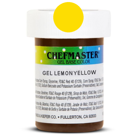 Gel Food Color Lemon Yellow - 1 oz