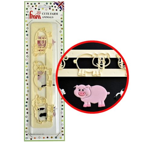 Cute Farm Animals Tappit Cutter Set