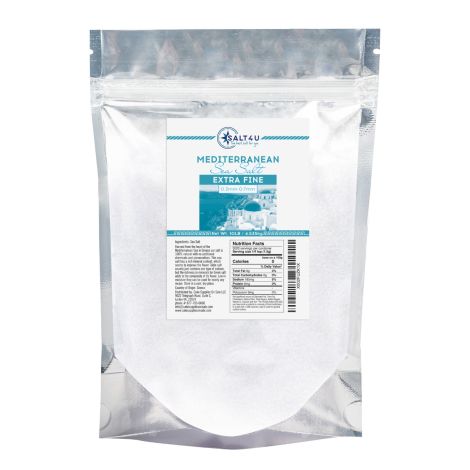 Mediterranean Sea Salt, Extra Fine Grain 10 lb., by Salt 4U