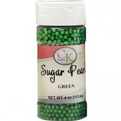Green 3-4mm Sugar Pearls 4 OZ