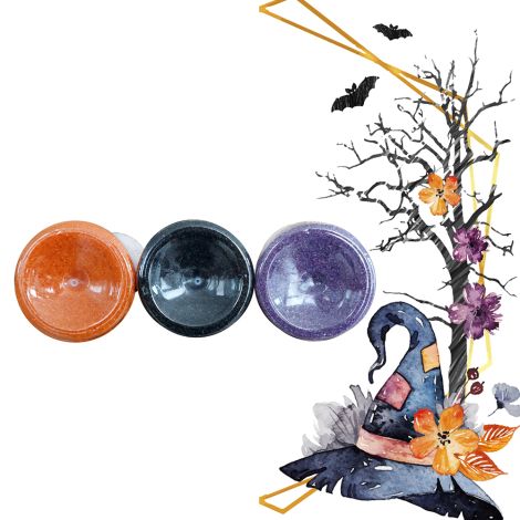 Halloween Collection - Orange, Lavender, Black, 7 oz.