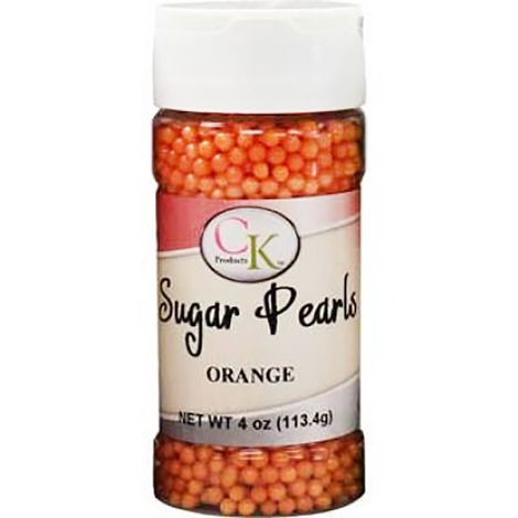 Orange 3-4mm Sugar Pearls 4 OZ