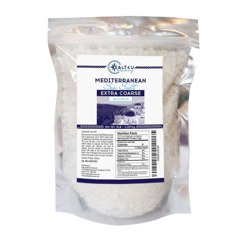 Mediterranean Sea Salt, Extra Coarse Grain 5 lb. by Salt 4U