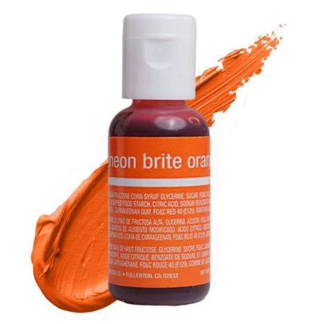 Liqua-Gel Food Neon Brite Orange .70 oz  