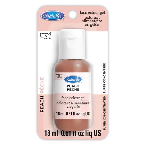 Satin Ice Peach Food Color Gel 0.61 oz.