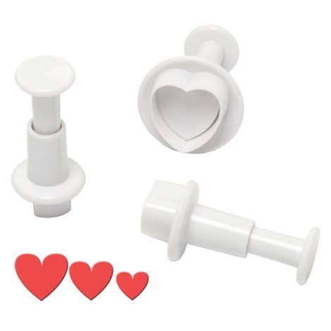 Plunger Cutters Heart 3 pcs.