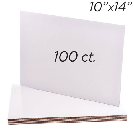 10"x14" Rectangle Coated Cakeboard, 100 ct