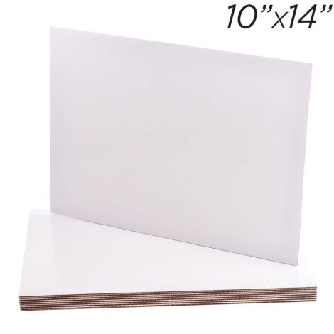 10"x14" Rectangle Coated Cakeboard, 25 ct