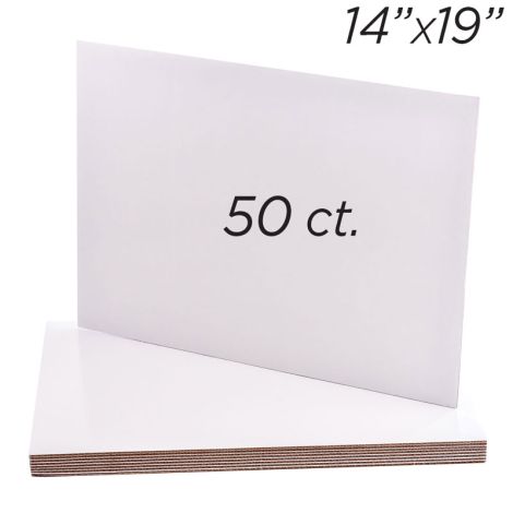 14"x19" Rectangle Coated Cakeboard, 50 ct