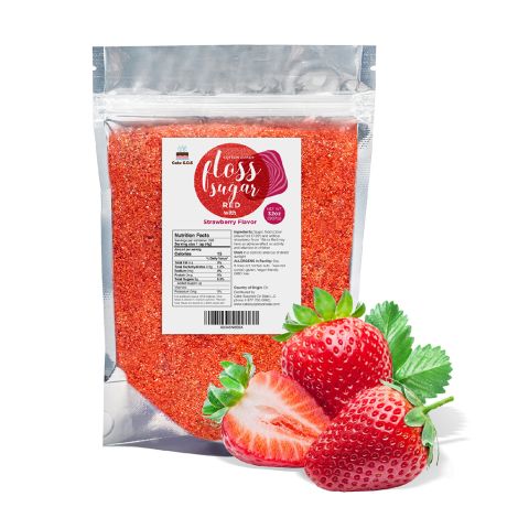 Floss Sugar Red with Strawberry Flavor, 32 oz.