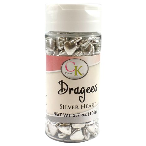 Silver Heart Dragee, 3.7 oz