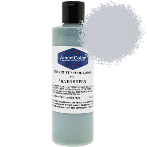 Amerimist Airbrush Color Silver Metalic Sheen 9 oz.