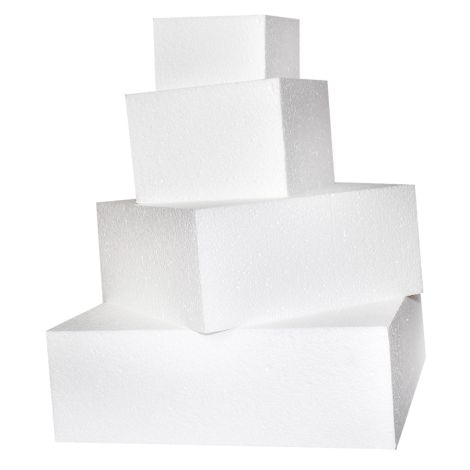 6"-8"-10"-12" Square Cake Dummy Set 4" High