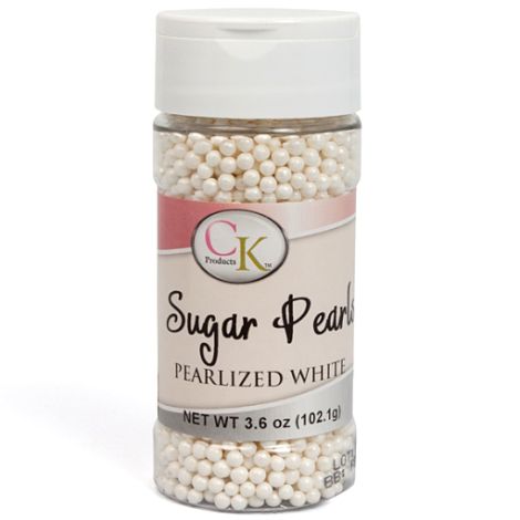 White 3-4mm Sugar Pearls 3.6 OZ