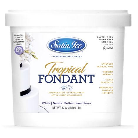 Satin Ice Fondant White Tropical 2#