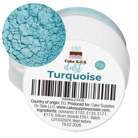 Turquoise Metallic Luster Dust, 2 grams