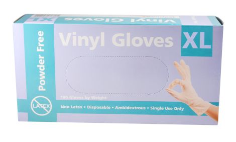 Vinyl Gloves Powder Free, Size XL