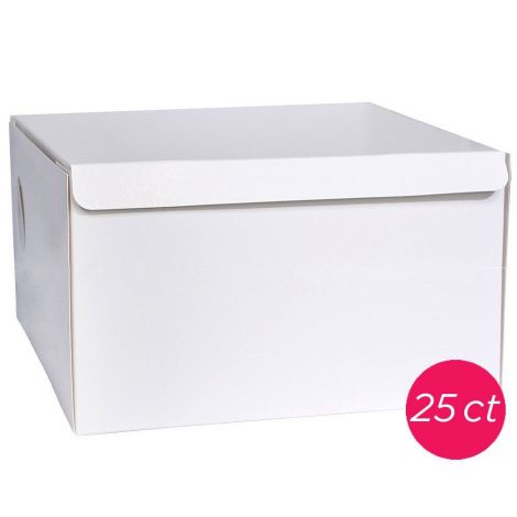 6x6x4 White Cake Box 25 ct 